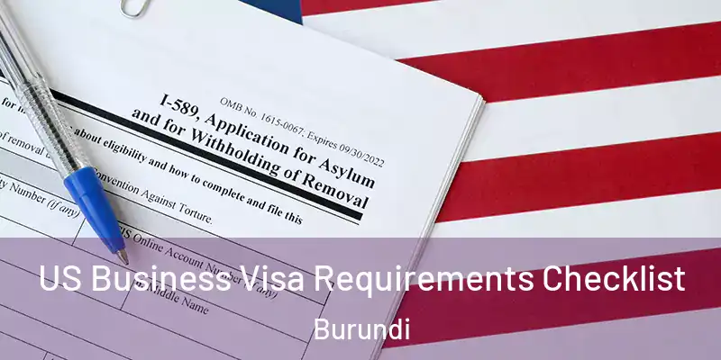  US Business Visa Requirements Checklist Burundi